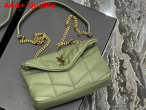 Saint Laurent Puffer Toy Bag in Pistache Quilted Lambskin Replica