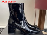 Saint Laurent Rainer Boots in Black Patent Leather Replica