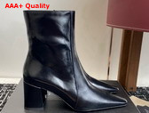 Saint Laurent Rainer Boots in Smooth Leather Black Replica