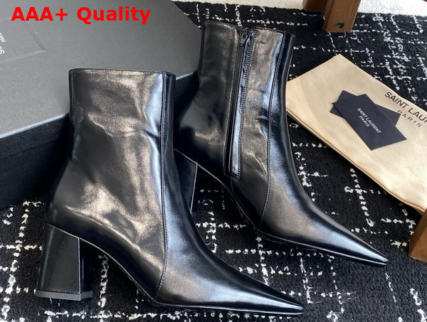Saint Laurent Rainer Boots in Smooth Leather Black Replica