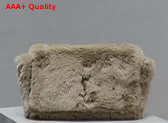 Saint Laurent Reversible Small Kate Bag in Grey Rabbit Fur Replica