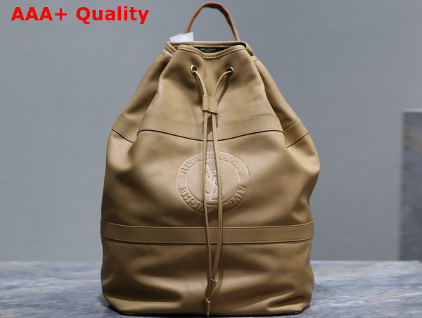 Saint Laurent Rive Gauche Sling Bag in Beige Smooth Leather Replica