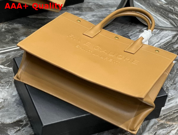 Saint Laurent Rive Gauche Small Tote Bag in Honey Vegetable Tanned Leather Replica