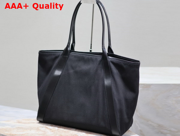 Saint Laurent Rive Gauche Tote Bag in Black Canvas Replica