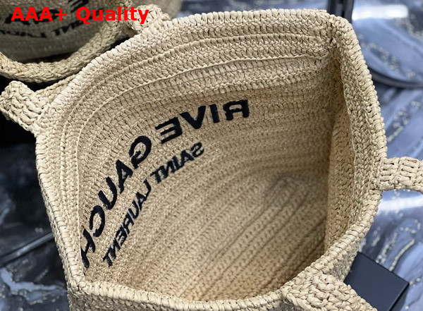 Saint Laurent Rive Gauche Tote in Naturel Raffia Replica