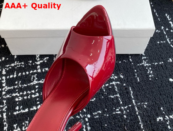 Saint Laurent Romy Mules in Grenade Patent Leather Replica