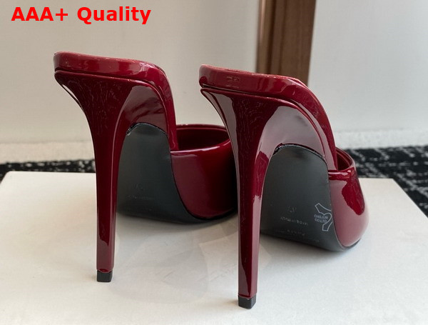 Saint Laurent Romy Mules in Grenade Patent Leather Replica