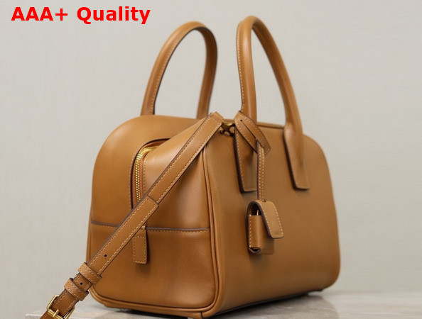 Saint Laurent Sac De Jour Boston in Smooth Leather Small Toasted Brown Replica