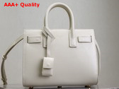 Saint Laurent Sac De Jour in Smooth Leather Nano Vintage White Replica