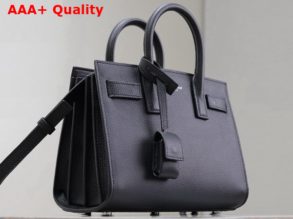 Saint Laurent Sac de Jour Nano in Black Grained Leather Replica