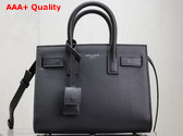 Saint Laurent Sac de Jour Nano in Black Grained Leather Replica
