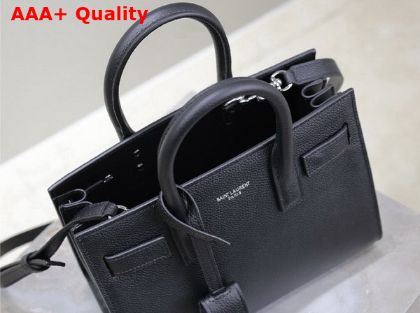 Saint Laurent Sac de Jour Nano in Black Grained Leather Replica