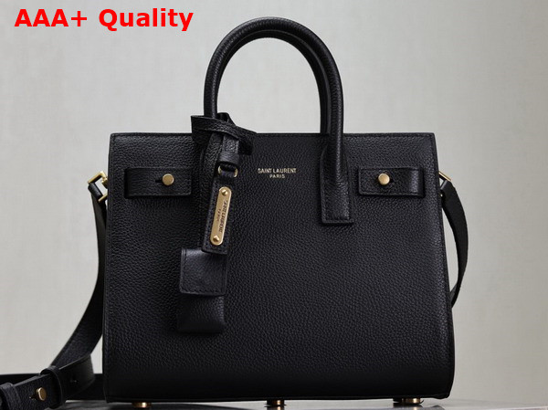 Saint Laurent Sac de Jour Nano in Black Grained Leather Replica