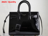 Saint Laurent Sac de Jour Nano in Black Patent Leather Replica
