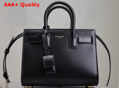Saint Laurent Sac de Jour Nano in Black Smooth Leather Replica
