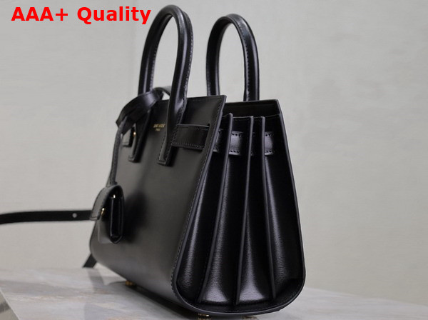 Saint Laurent Sac de Jour Nano in Black Smooth Leather Replica