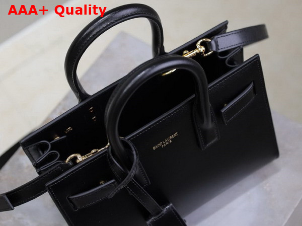 Saint Laurent Sac de Jour Nano in Black Smooth Leather Replica