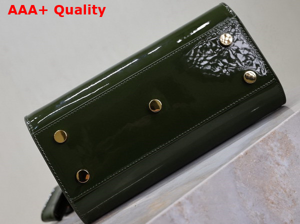 Saint Laurent Sac de Jour Nano in Dark Green Patent Leather Replica
