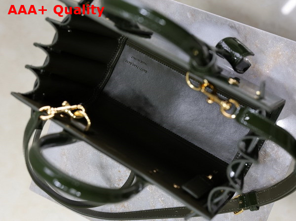Saint Laurent Sac de Jour Nano in Dark Green Patent Leather Replica