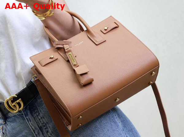 Saint Laurent Sac de Jour in Supple Grained Leather Baby Cinnamon Replica