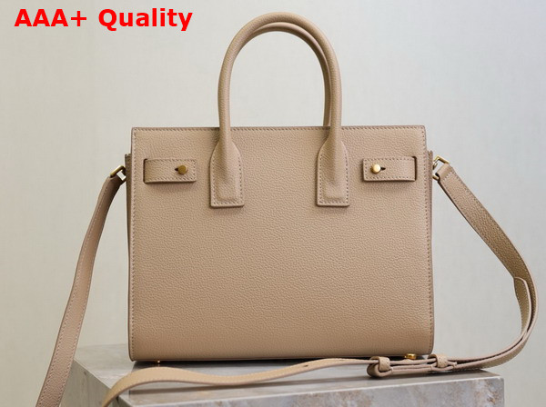 Saint Laurent Sac de Jour in Supple Grained Leather Baby Dark Beige Replica