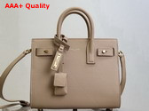 Saint Laurent Sac de Jour in Supple Grained Leather Nano Dark Beige Replica