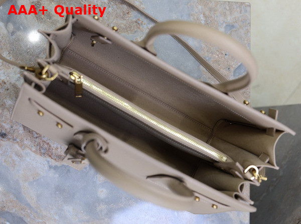 Saint Laurent Sac de Jour in Supple Grained Leather Small Dark Beige Replica