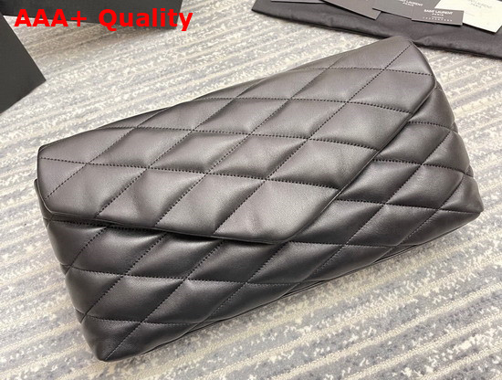 Saint Laurent Sade Puffer Envelope Clutch in Black Lambskin Replica