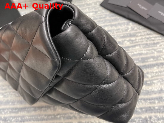 Saint Laurent Sade Puffer Envelope Clutch in Black Lambskin Replica