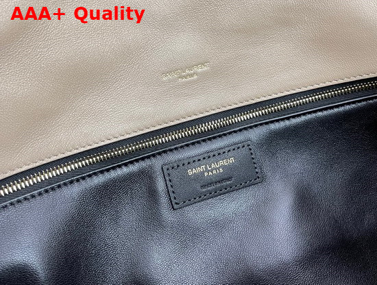 Saint Laurent Sade Puffer Envelope Clutch in Dark Beige Lambskin Replica