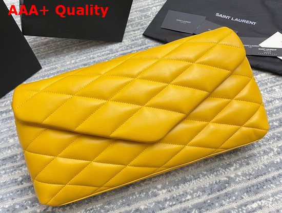 Saint Laurent Sade Puffer Envelope Clutch in Saffron Lambskin Replica