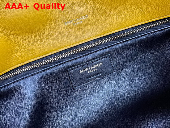Saint Laurent Sade Puffer Envelope Clutch in Saffron Lambskin Replica