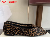 Saint Laurent Sao Ballerinas in Pony Hair Leather Leopard Replica