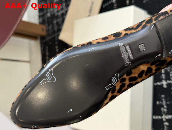 Saint Laurent Sao Ballerinas in Pony Hair Leather Leopard Replica