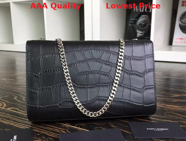 Saint Laurent Satchel In Black Crocodile for Sale