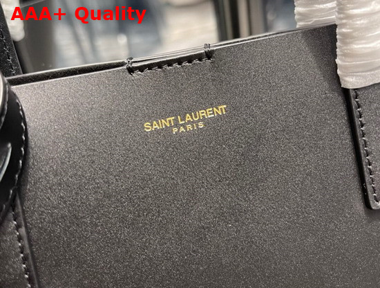 Saint Laurent Shopping Bag Saint Laurent N S in Supple Leather Black Replica