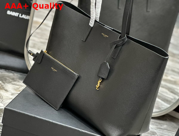 Saint Laurent Shopping Saint Laurent Leather Black Large Replica