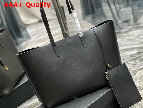 Saint Laurent Shopping Saint Laurent Leather Black Large Replica