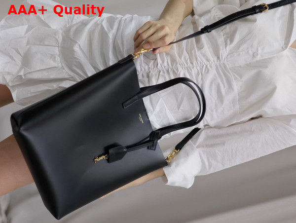 Saint Laurent Shopping Saint Laurent Toy in Black Leather Replica