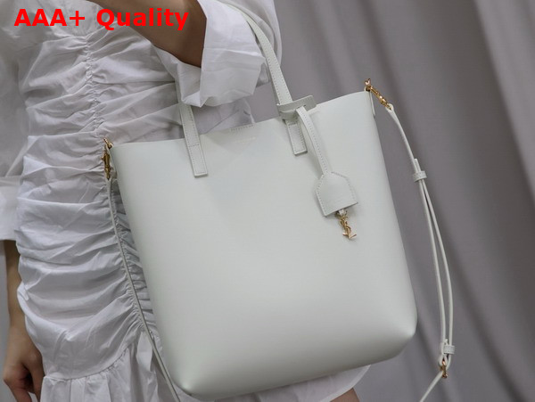 Saint Laurent Shopping Saint Laurent Toy in Blanc Vintage Leather Replica