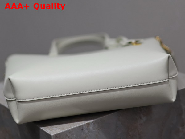 Saint Laurent Shopping Saint Laurent Toy in Blanc Vintage Leather Replica