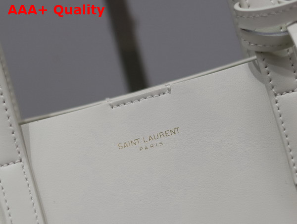 Saint Laurent Shopping Saint Laurent Toy in Blanc Vintage Leather Replica
