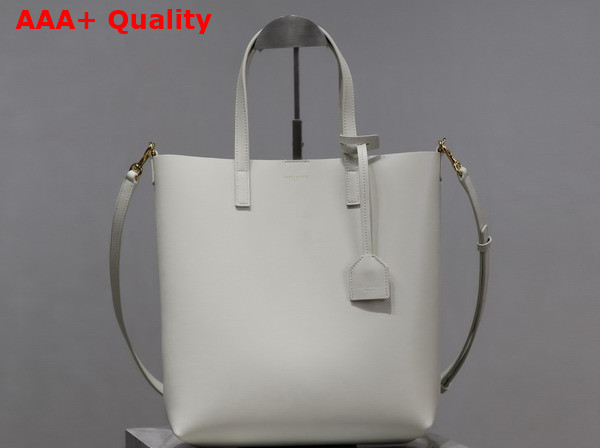 Saint Laurent Shopping Saint Laurent Toy in Blanc Vintage Leather Replica