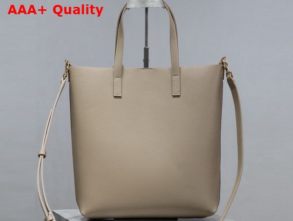 Saint Laurent Shopping Saint Laurent Toy in Dark Beige Leather Replica