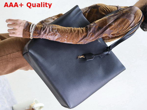 Saint Laurent Shopping Saint Laurent in Black Leather Replica