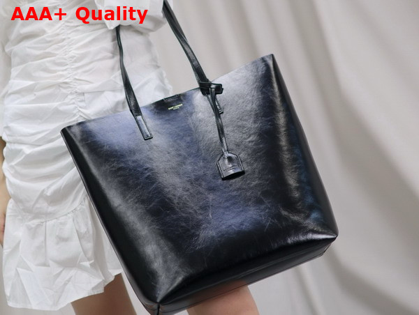 Saint Laurent Shopping Saint Laurent in Black Vintage Leather Replica