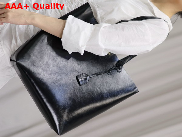 Saint Laurent Shopping Saint Laurent in Black Vintage Leather Replica