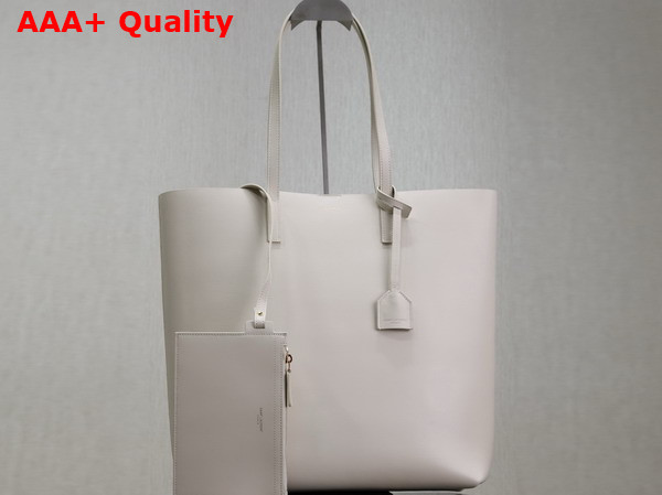 Saint Laurent Shopping Saint Laurent in Blanc Vintage Leather Replica