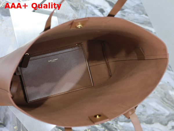 Saint Laurent Shopping Saint Laurent in Brick Leather Replica