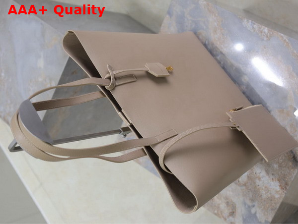 Saint Laurent Shopping Saint Laurent in Dark Beige Leather Replica